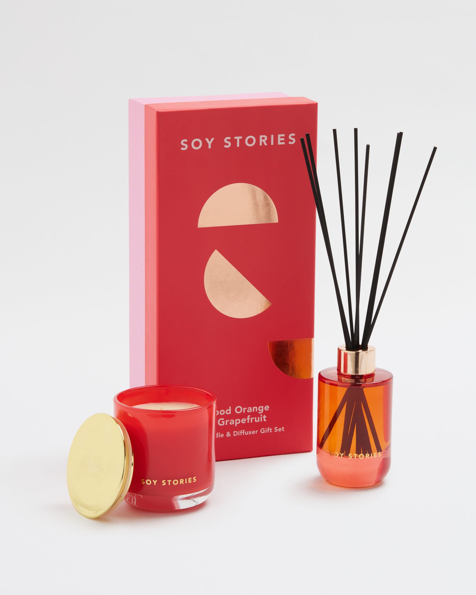 Blood Orange Little Luxuries Soy Gift Set 1 Wick 100ml Reed