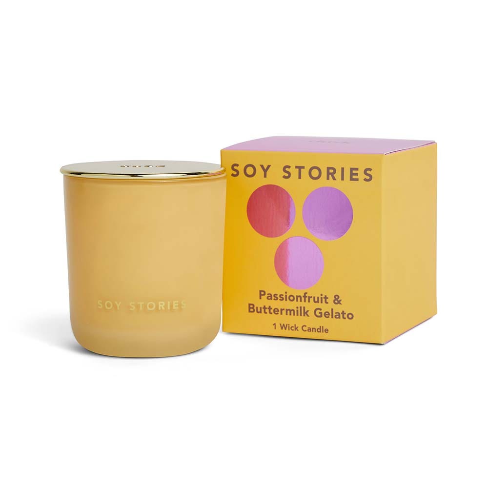 Passionfruit & Buttermilk Gelato 1 Wick Soy Scented Candle