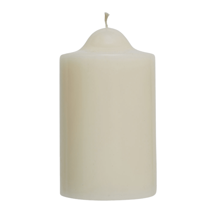 Ivory Unscented Pillar Dome Candle (110x76mm)