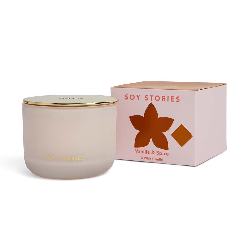 Vanilla & Spice 3 Wick Soy Scented Candle