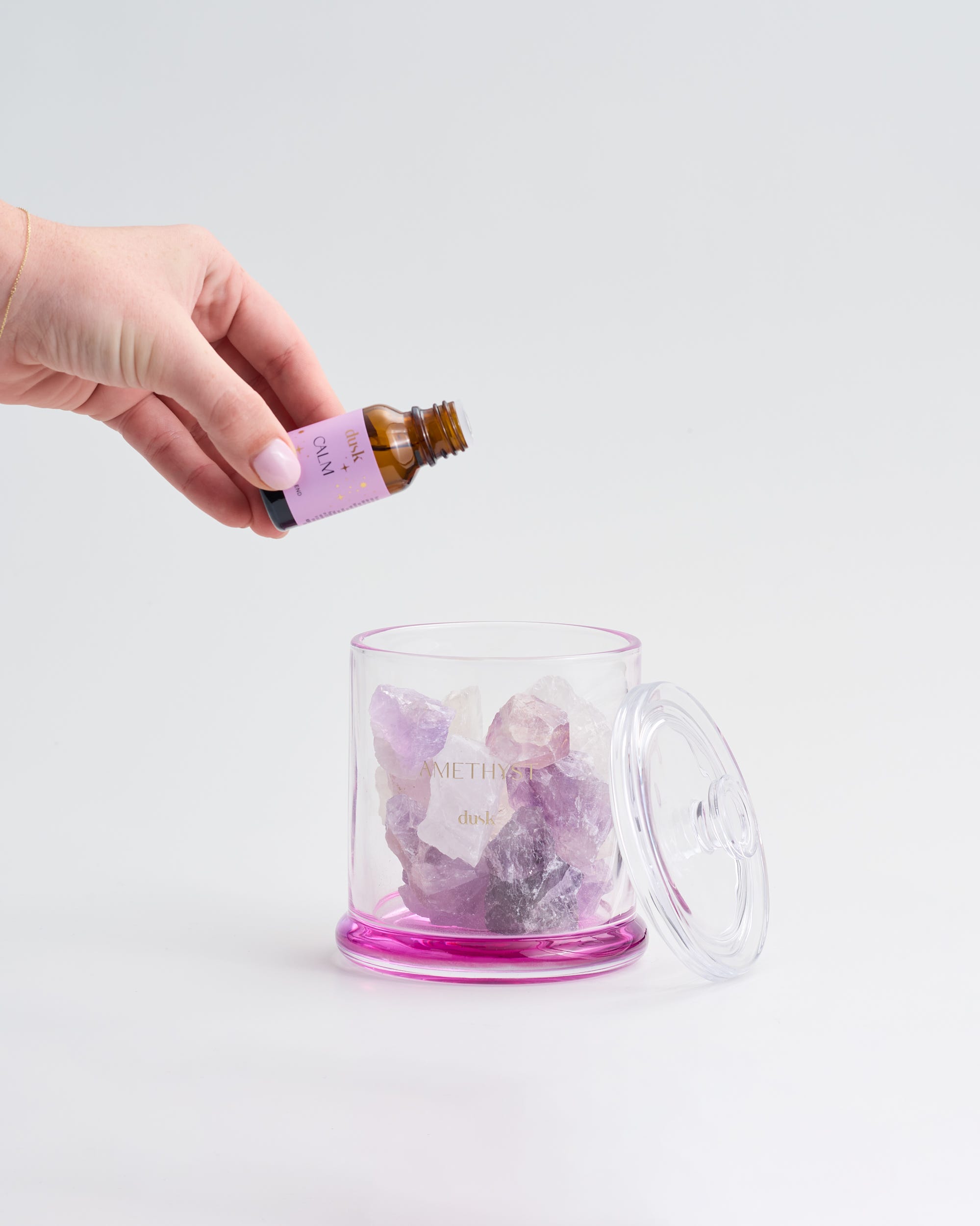 Amethyst With Clear Quartz Calm Crystal Diffuser