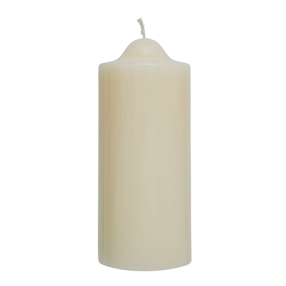 Ivory Unscented Pillar Dome Candle (160x76mm)