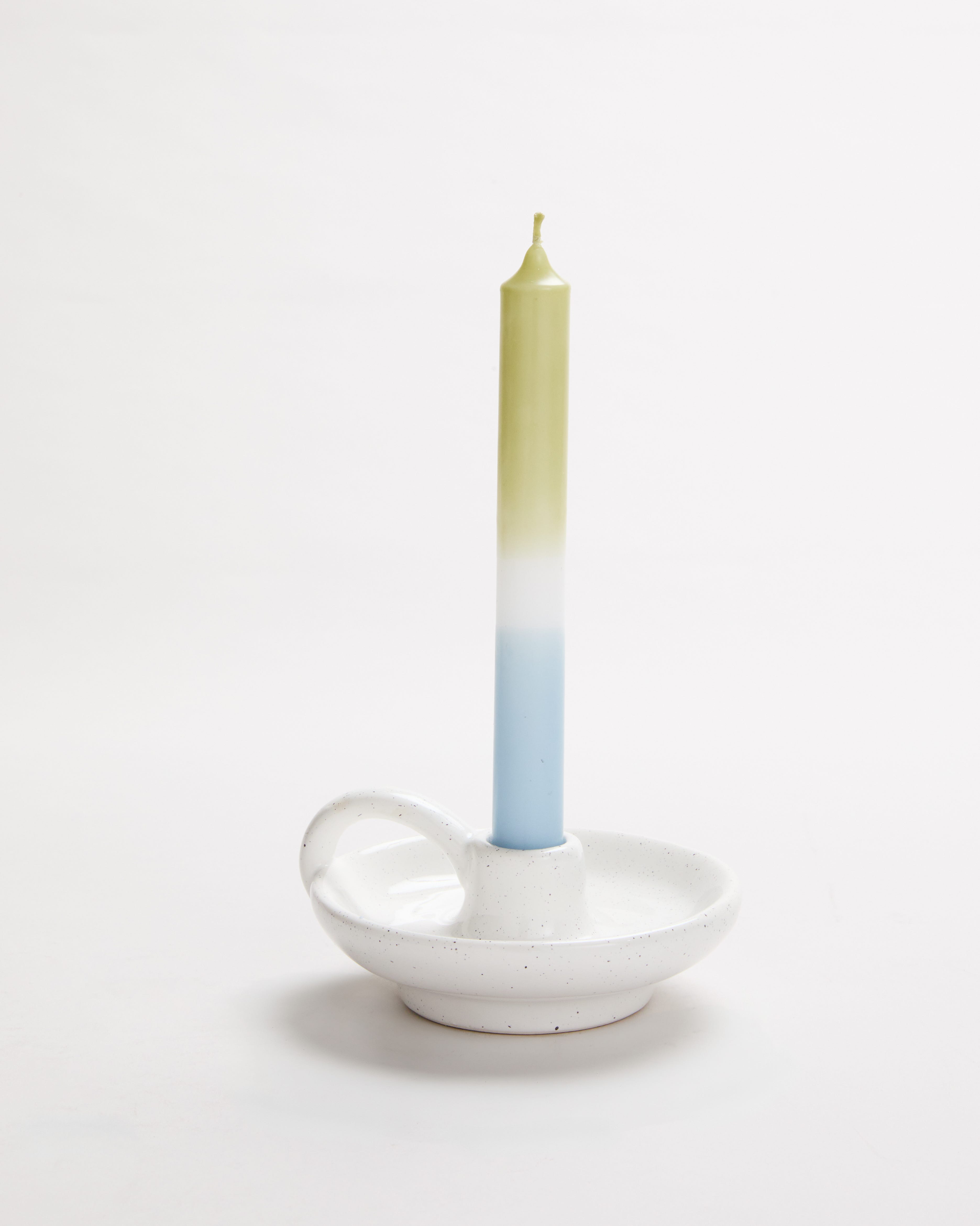 Traditional Ceramic Taper Holder White