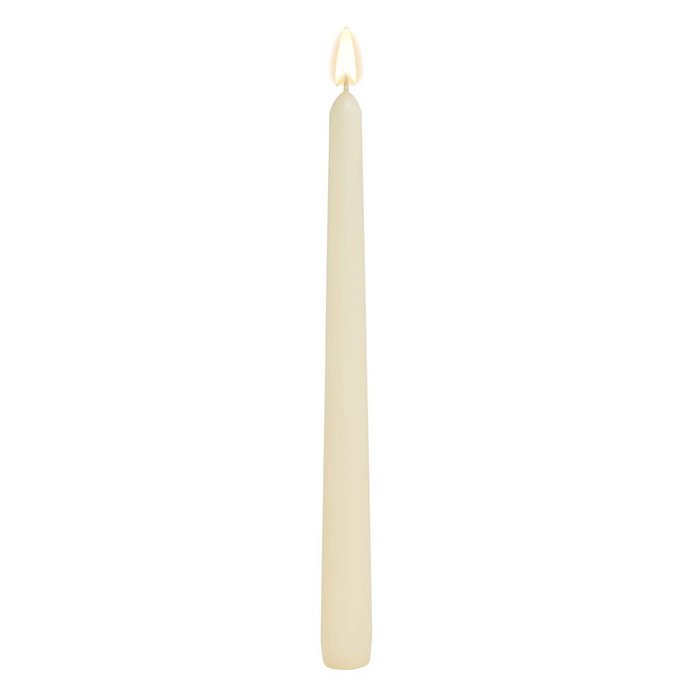 Ivory Unscented Taper Candle
