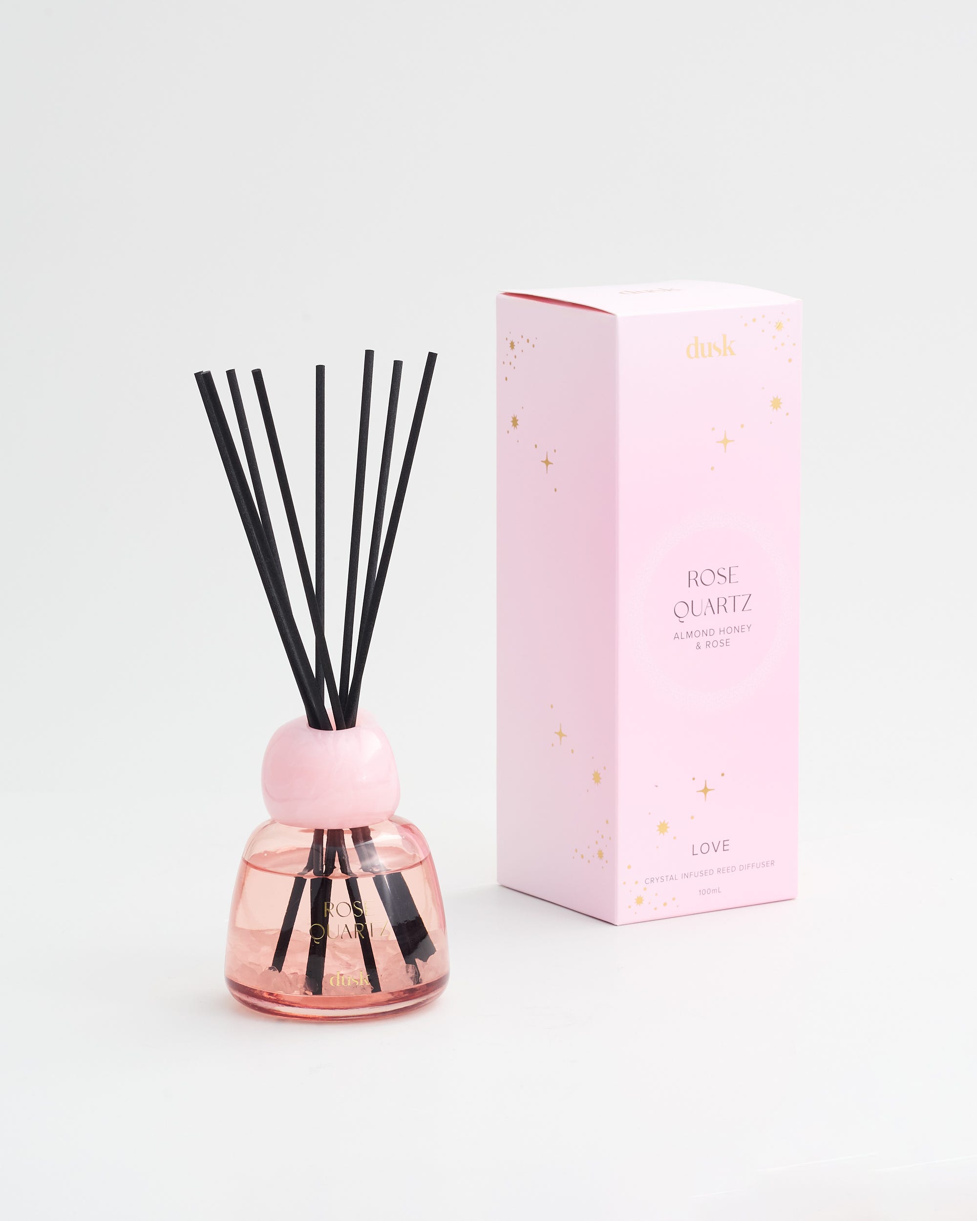 Rose Quartz Crystal Infused Reed Diffuser 100mL