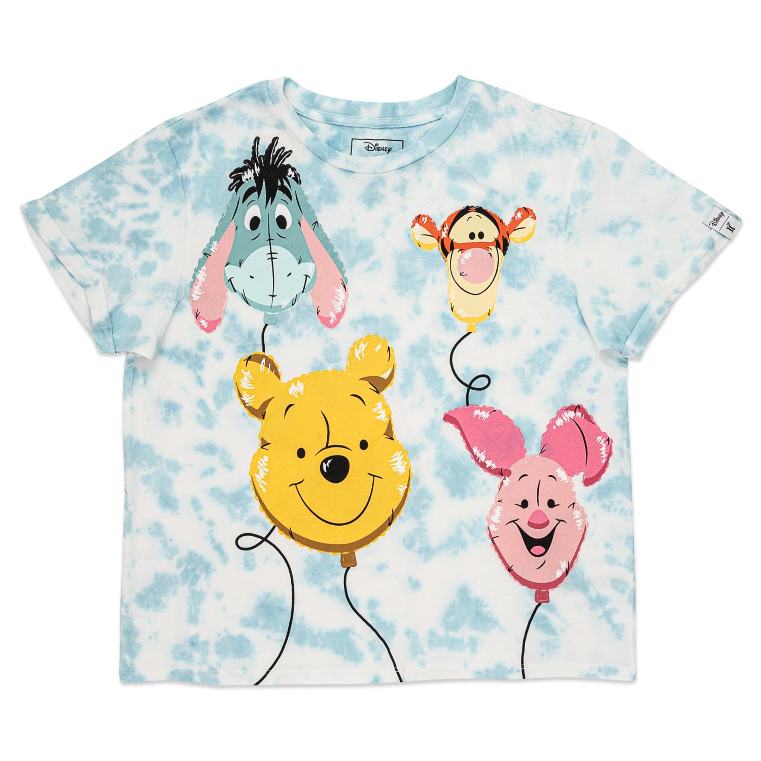 Loungefly Disney Winnie the Pooh & Friends Balloons Crop Blue Tee