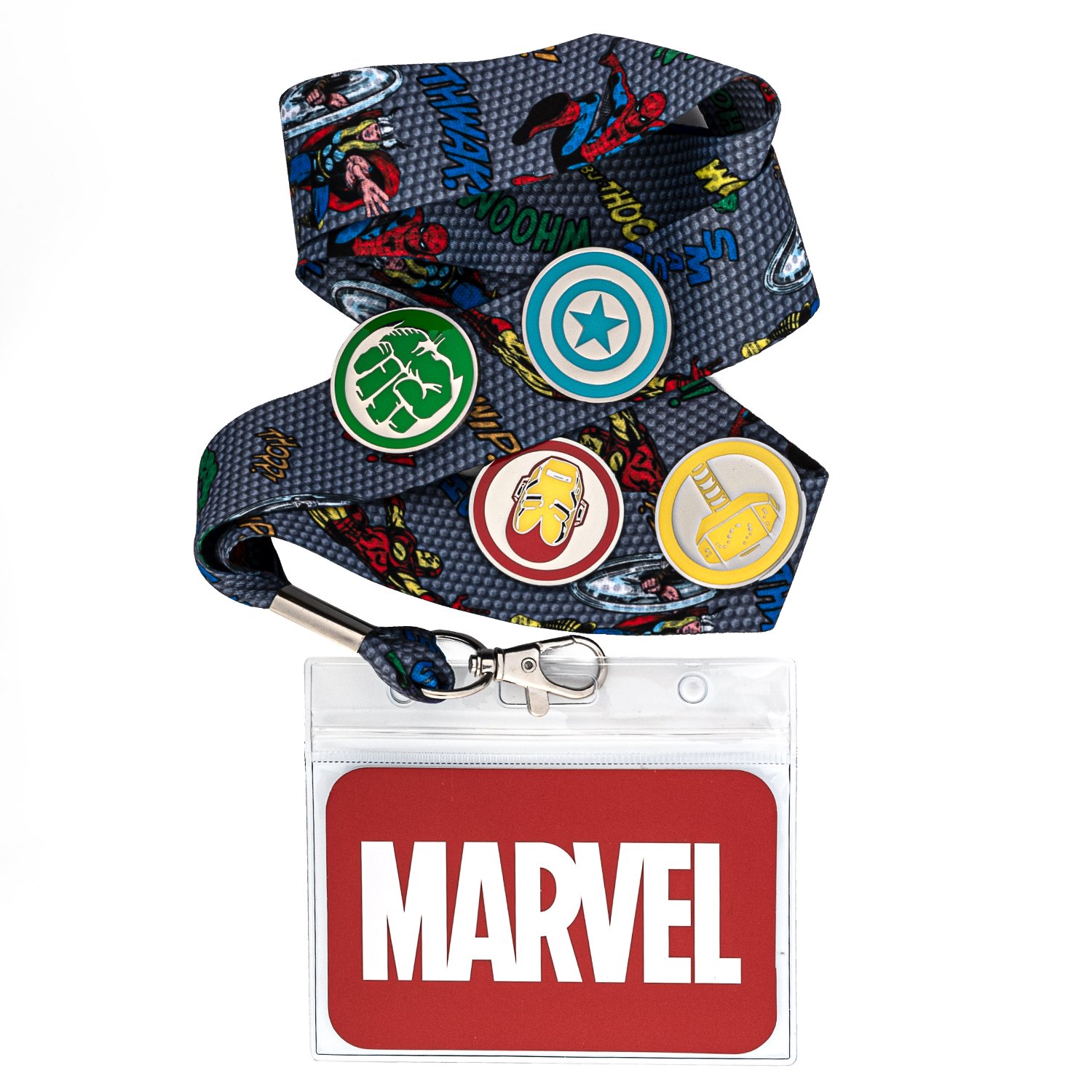 Marvel The Crew Lanyard with Cardholder & 4 Enamel Pins