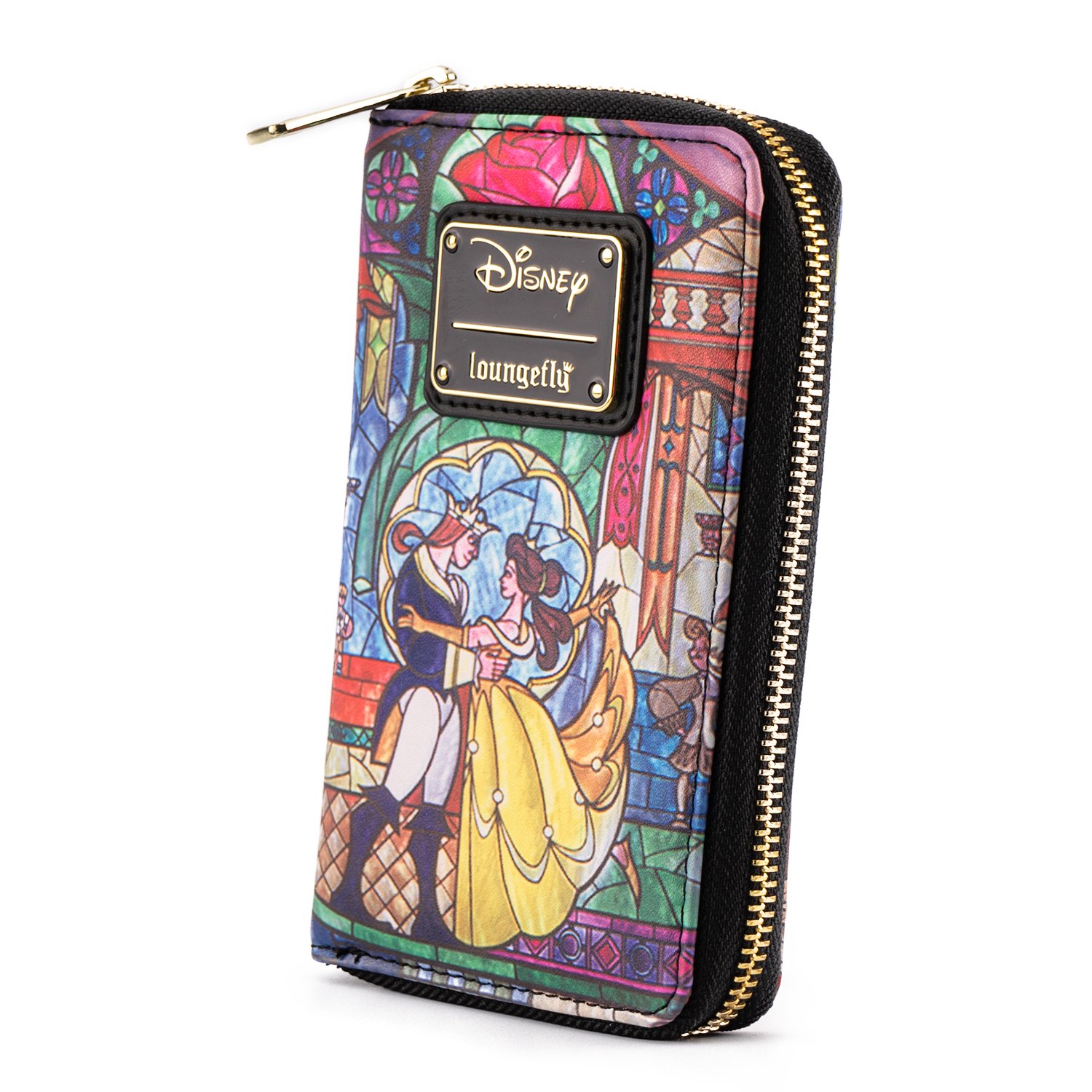 Disney Beauty and the Beast Belle Castle Zip Around Wallet