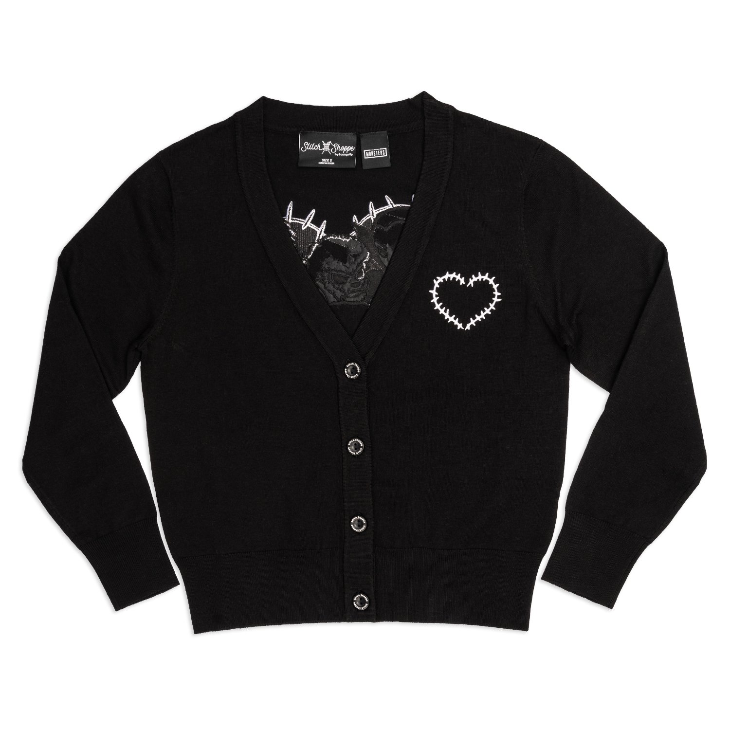 Universal Monsters Stitch Shoppe  Alexa  Cropped Cardigan Sweater