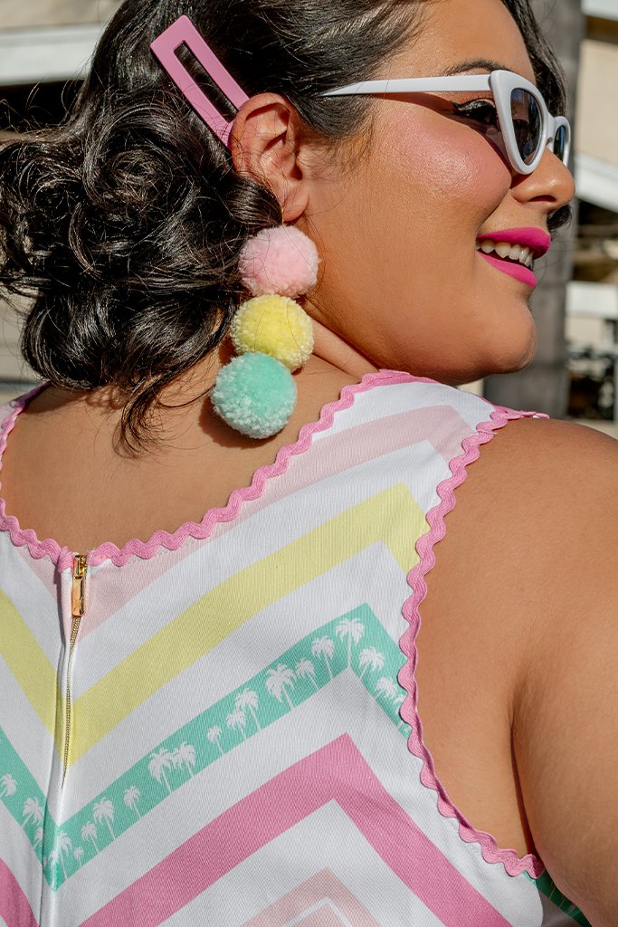 Stitch Shoppe X Barbie™ Chevron  Olivia  Tank Dress