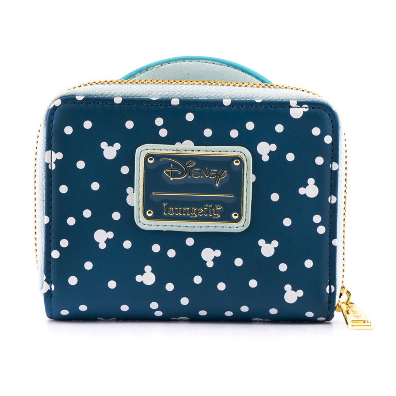 Disney Snowman Mickey and Minnie Mouse Snow Globe Zip Around Wallet