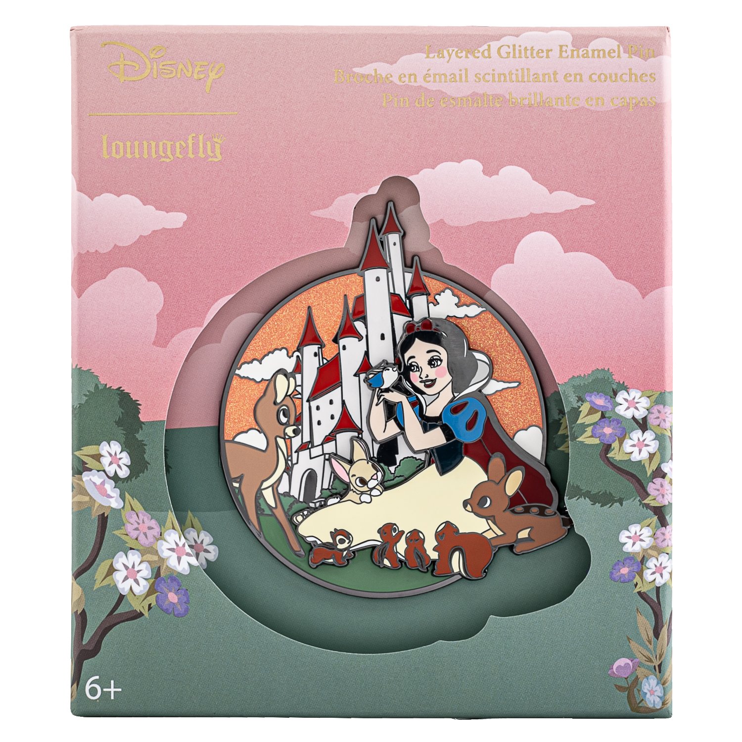 Disney Snow White Collector Box Layered Glitter Enamel Pin