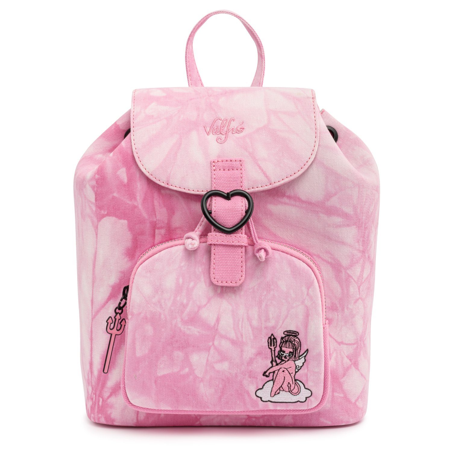Valfré Lucy Pink Acid Wash Denim Mini Backpack