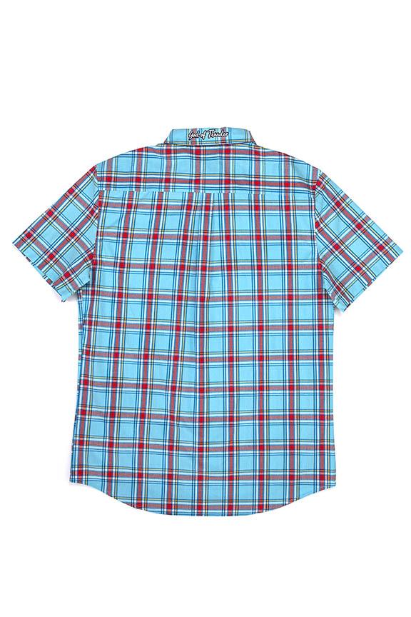 Stitch Shoppe by Loungefly Marvel Thor Plaid Unisex  Derrick  Woven Button Front Shirt