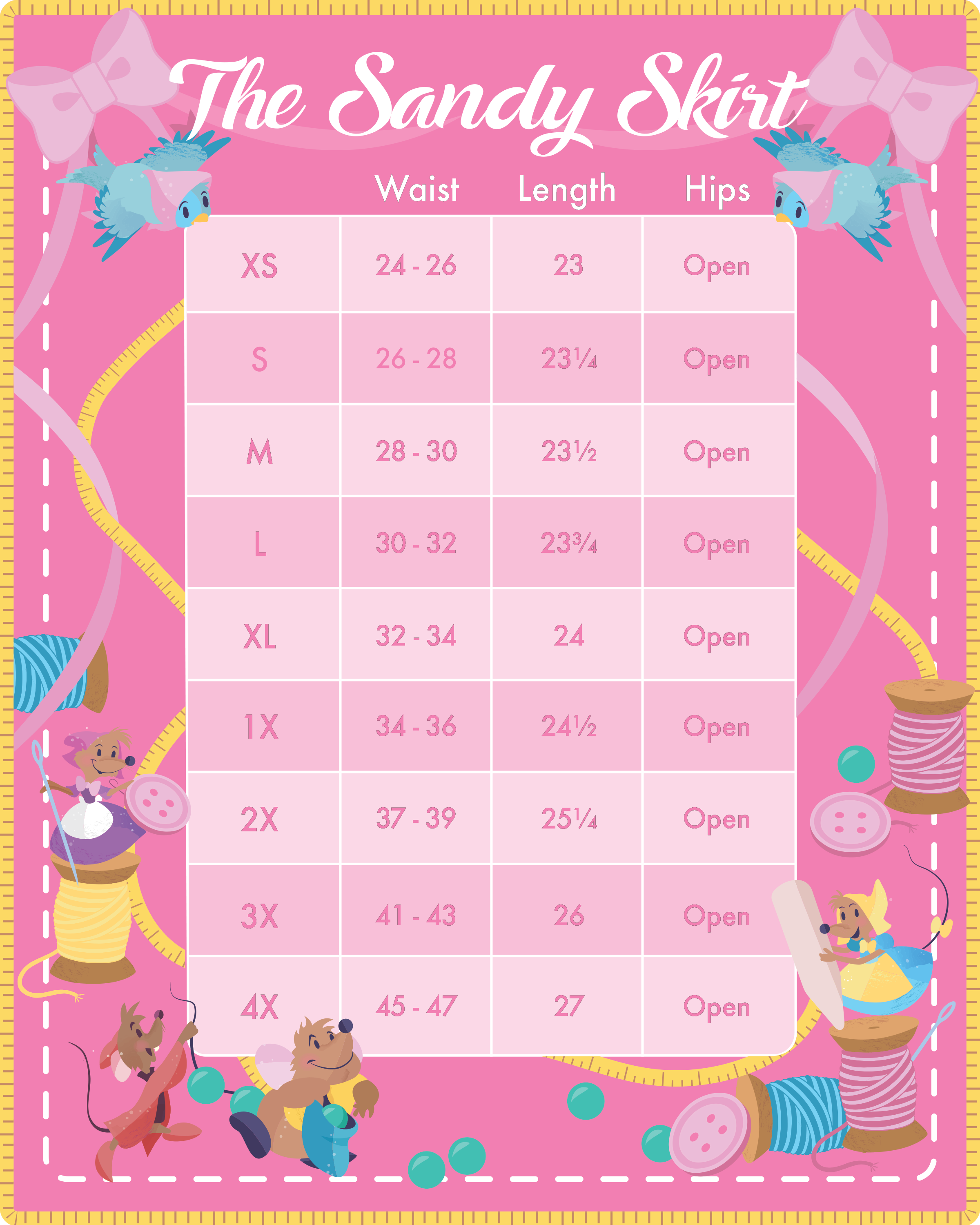 Disney Stitch Shoppe Cinderella  Sandy  Skirt