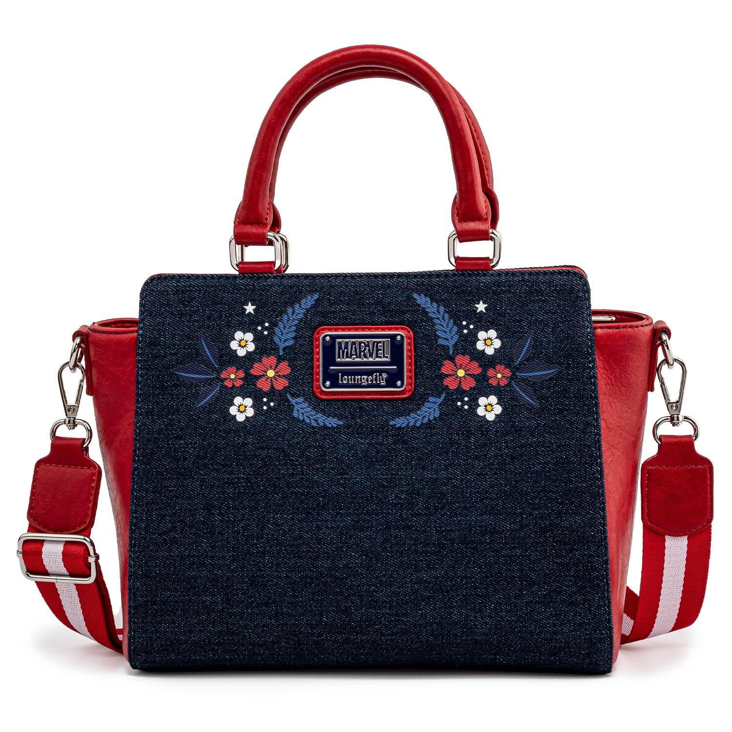 Marvel Captain America 80th Anniversary Floral Shield Crossbody Bag