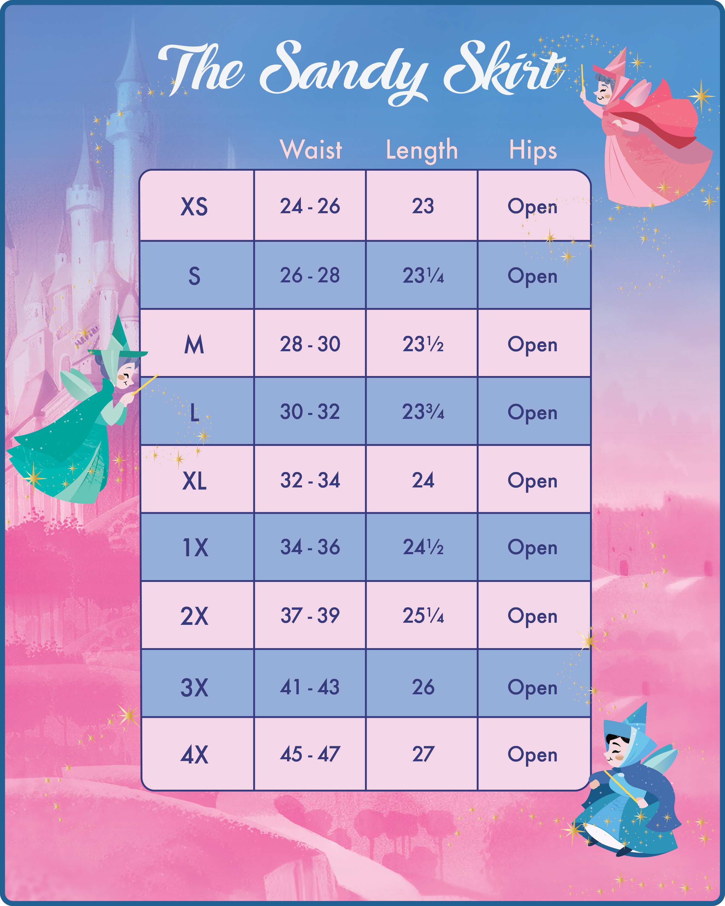 Disney Stitch Shoppe Sleeping Beauty  Sandy  Skirt