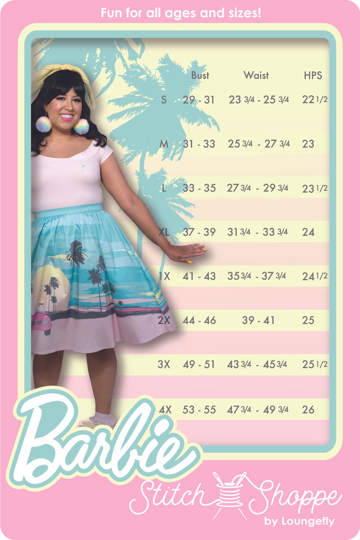 Stitch Shoppe X Barbie™ Palm Tree Embroidered Logo  Dizzy  Fashion Top