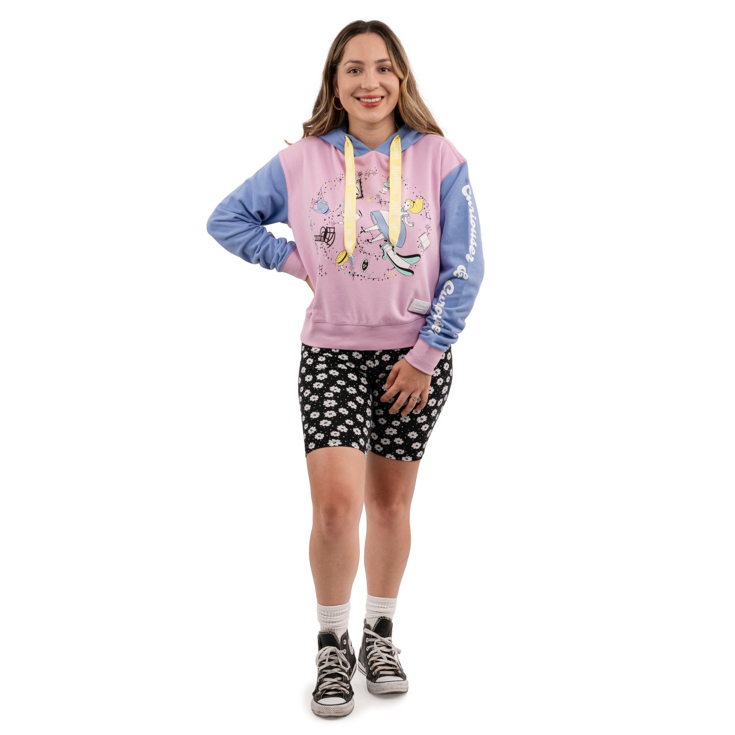 Loungefly Disney Alice in Wonderland Rabbit Hole Crop Hoodie