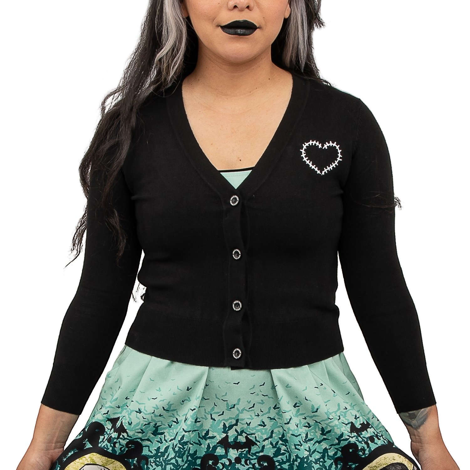 Universal Monsters Stitch Shoppe  Alexa  Cropped Cardigan Sweater