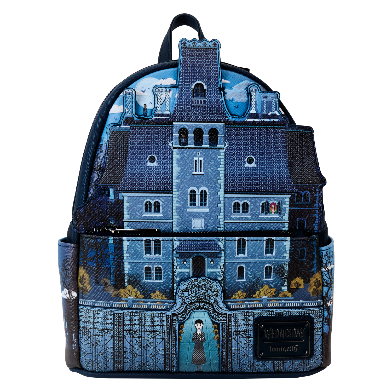 Wednesday Nevermore Academy Castle Glow Mini Backpack