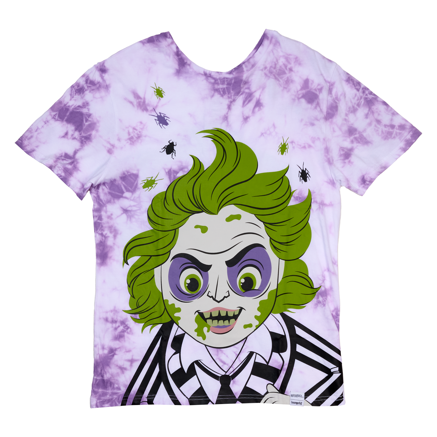 Beetlejuice & Lydia Deetz Reversible Tie-Dye Unisex Tee