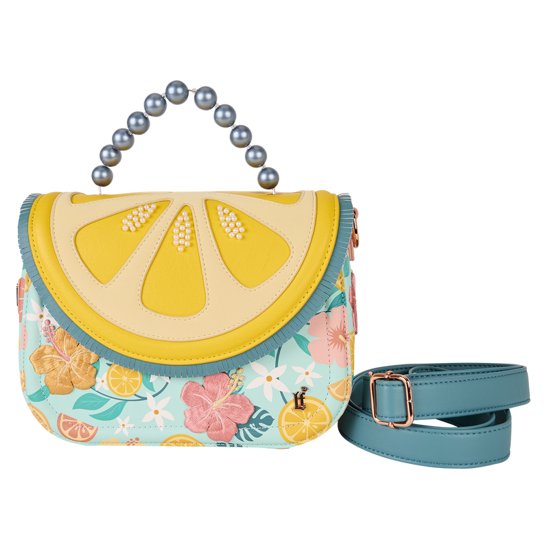 Loungefly Tropical Lemon Floral Crossbody Bag