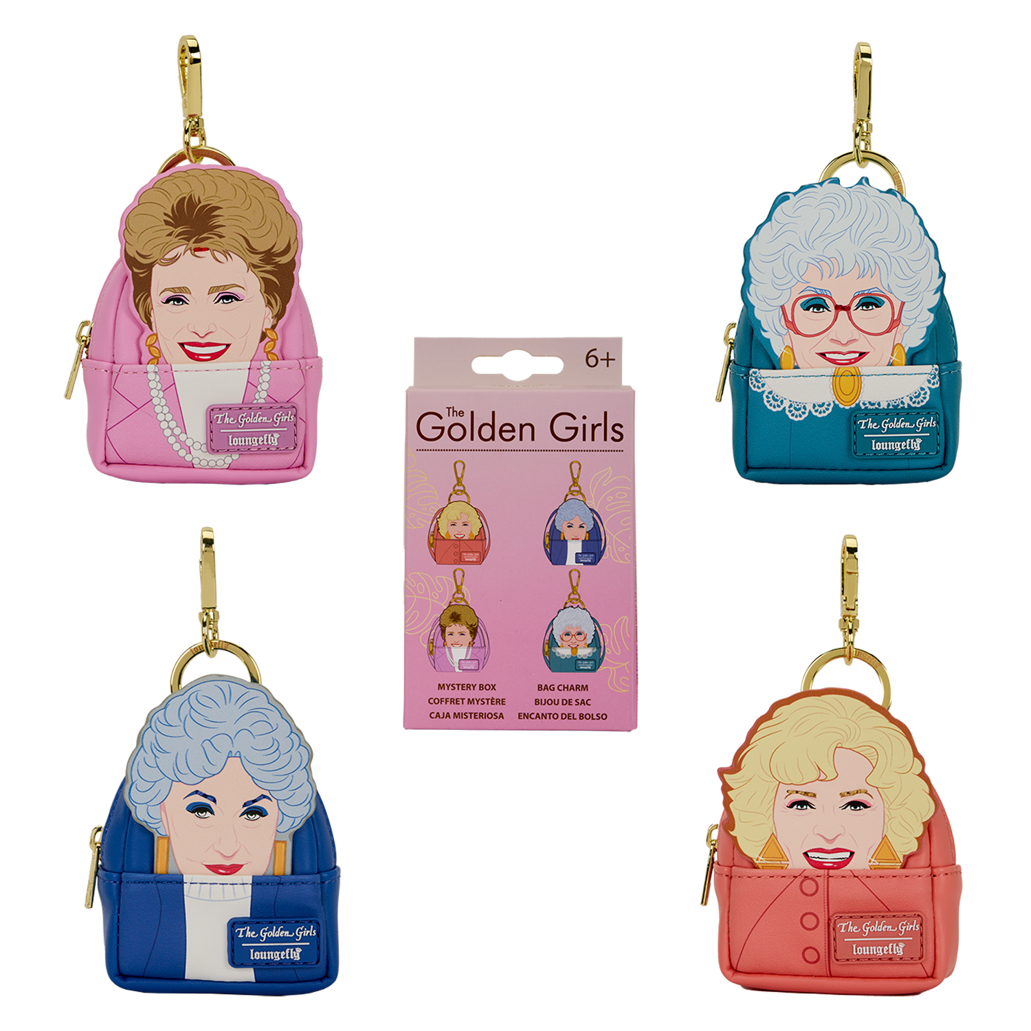 The Golden Girls Cosplay Mystery Mini Backpack Keychain Charm