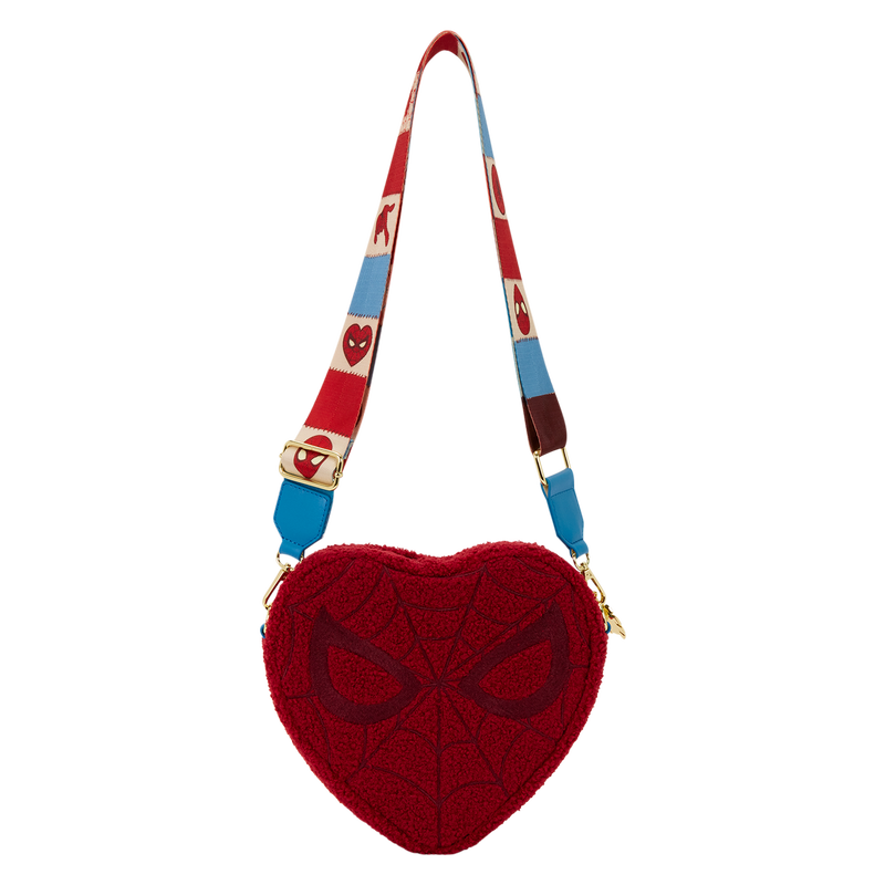 Spider-Man Sherpa Heart Shaped Crossbody Bag