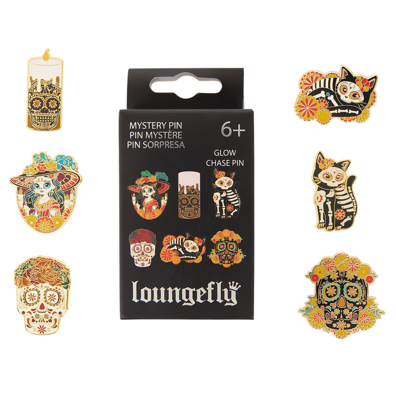 Loungefly Día de los Muertos Glow Mystery Box Pin