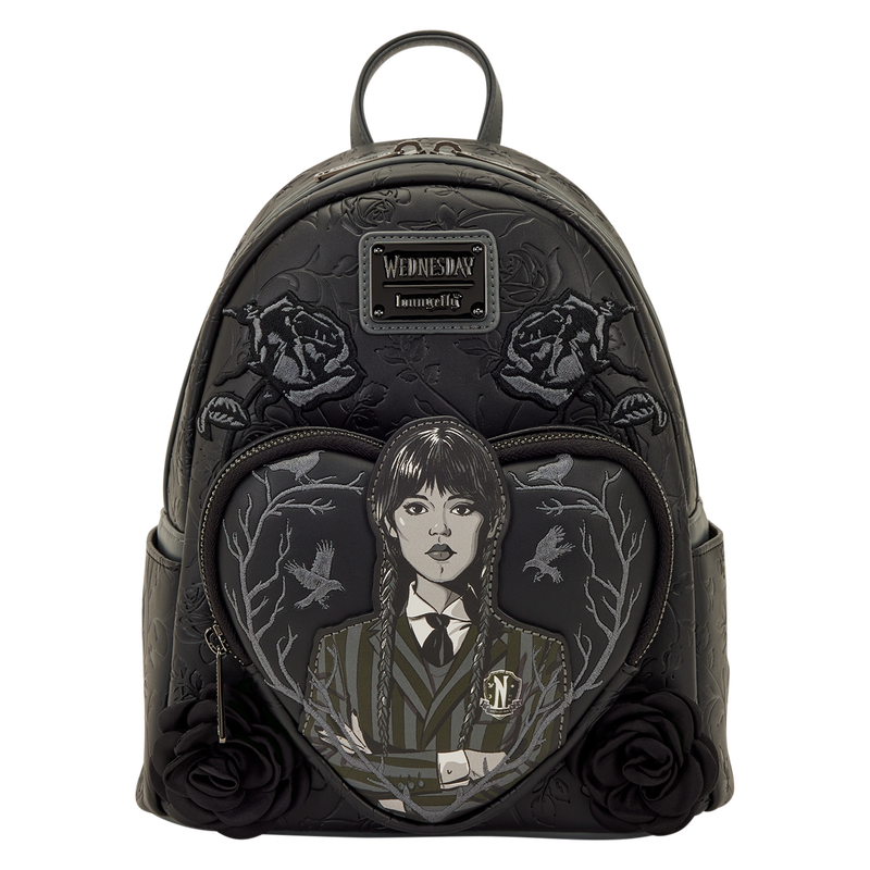 Wednesday Black Roses Mini Backpack