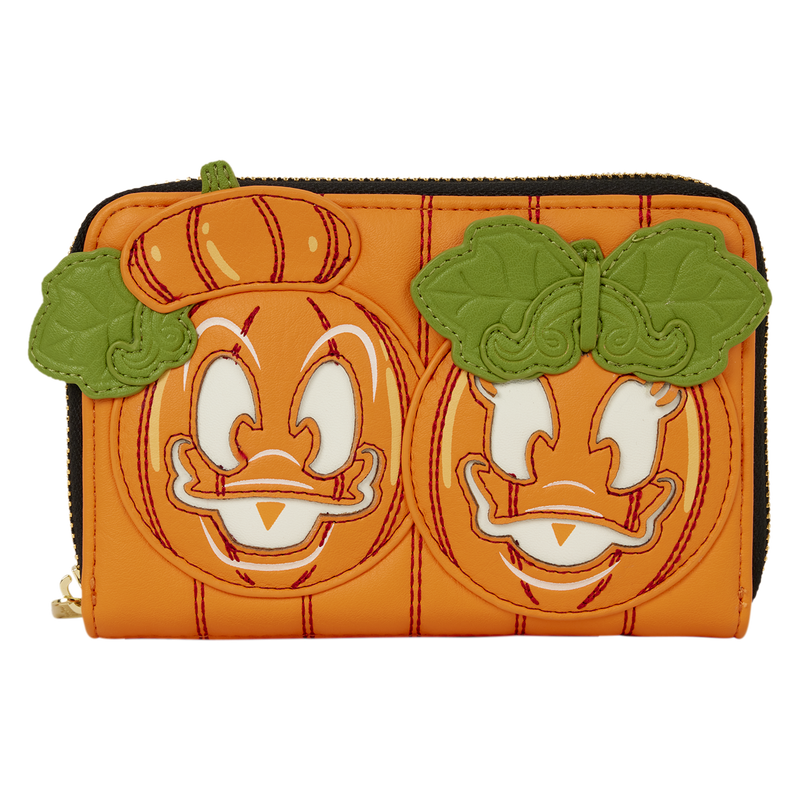 Donald & Daisy Jack-o'-Lantern Exclusive Glow Zip Around Wallet