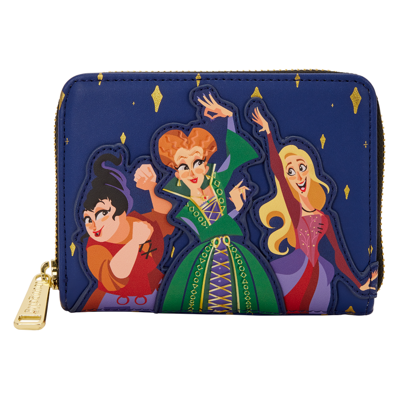 Hocus Pocus Sanderson Sisters Night Sky Zip Around Wallet