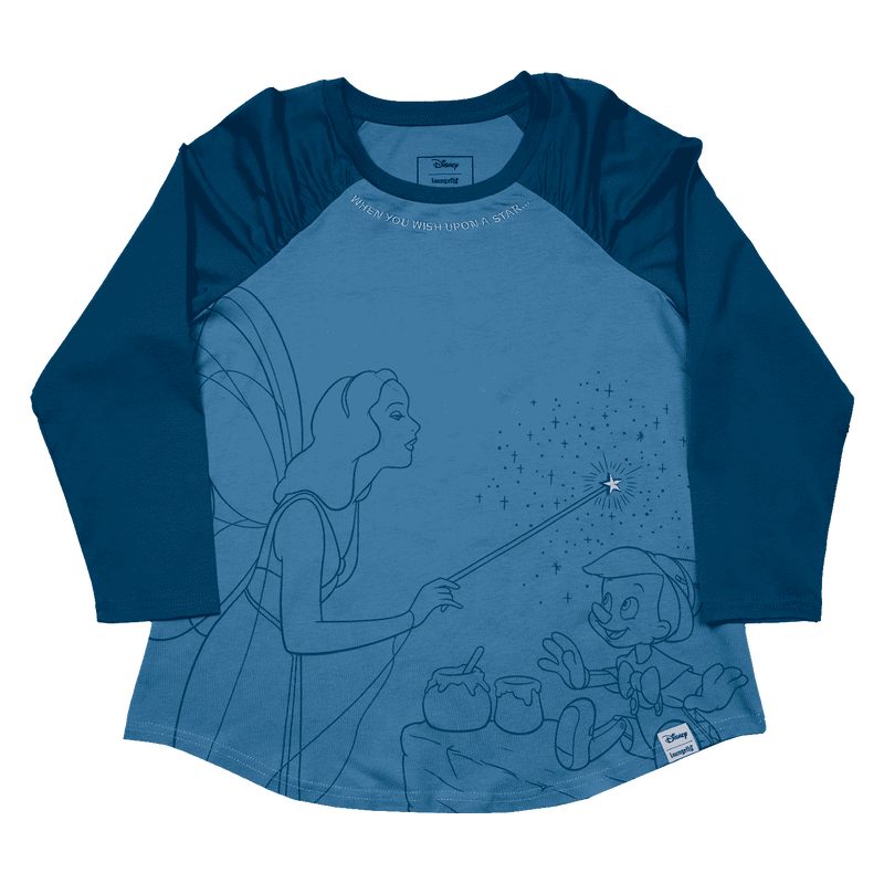 Pinocchio Blue Fairy Unisex Raglan Tee