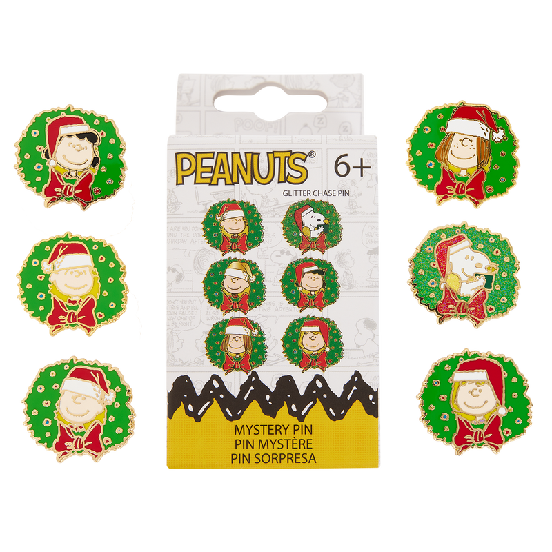 Peanuts Snoopy & Gang Holiday Wreath Mystery Box Pin