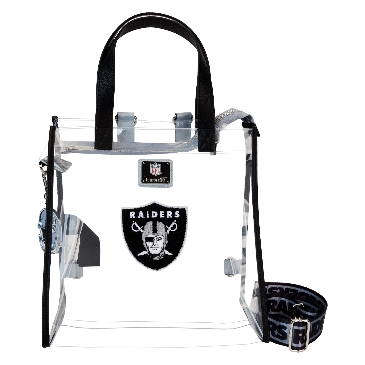 NFL Las Vegas Raiders Clear Convertible Backpack & Tote Crossbody Stadium Bag