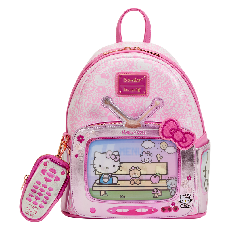 Sanrio Exclusive Hello Kitty Vintage TV Lenticular Mini Backpack with Coin Bag