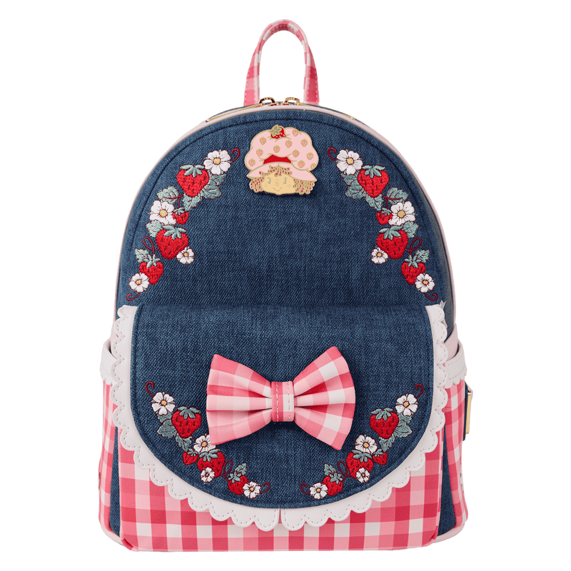 Strawberry Shortcake Denim Gingham Mini Backpack