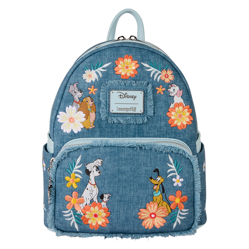 Disney Dogs & Cats Floral Fringe Mini Backpack
