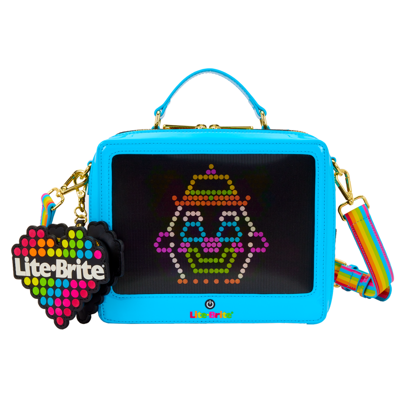 Lite-Brite Lenticular Glow Crossbody Bag with Coin Bag