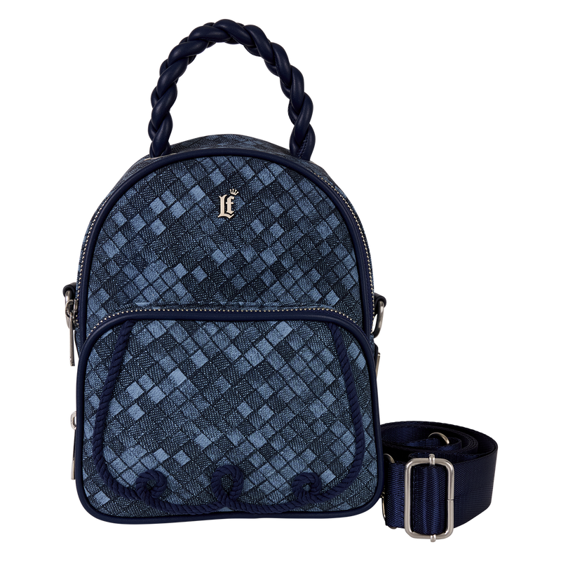 Loungefly Blue Checkered Convertible Mini Backpack & Crossbody Bag