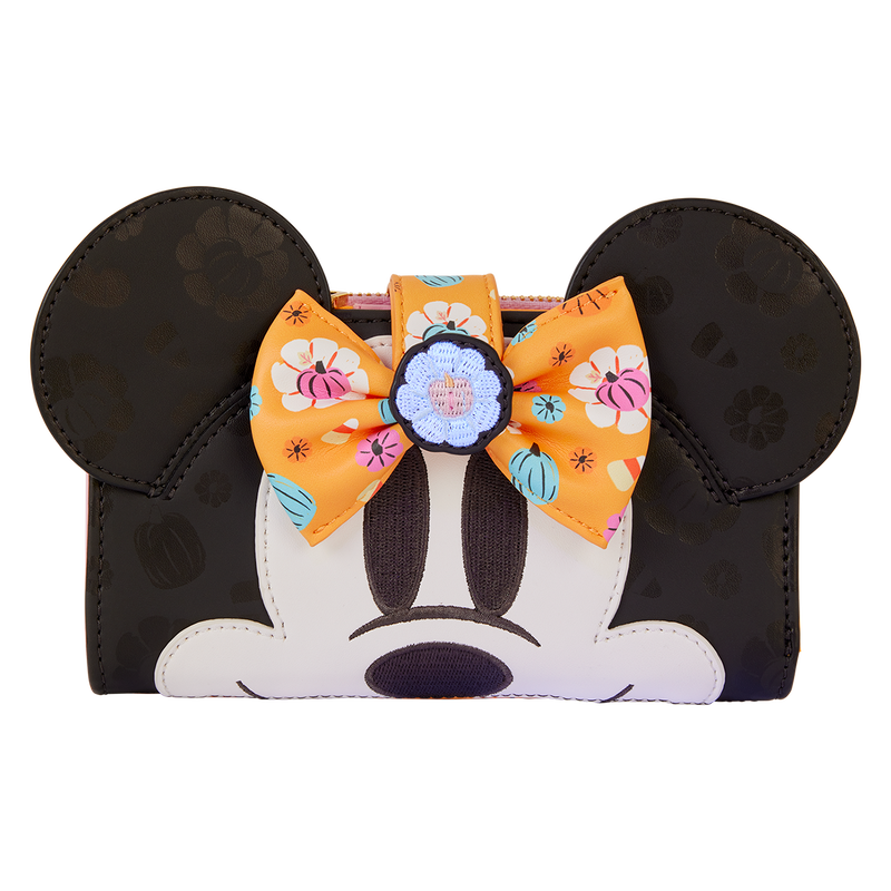 Minnie Mouse Cosplay Floral Pumpkin Flap Wallet