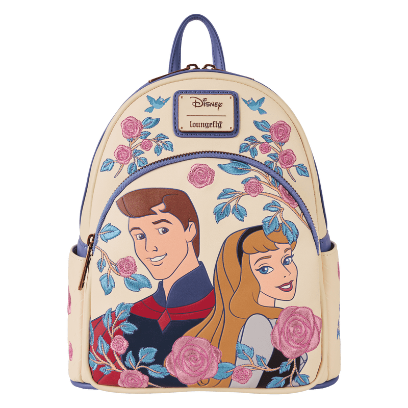 Sleeping Beauty Princess Aurora & Prince Phillip Floral Mini Backpack