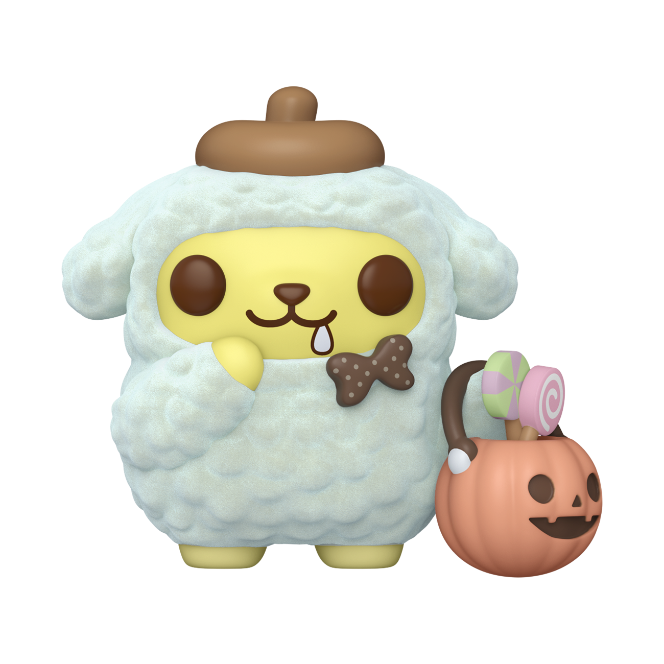 Pop! Pompompurin with Pumpkin Bucket (Flocked)