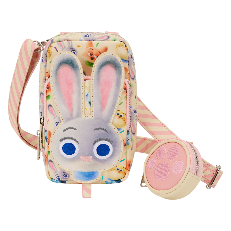Zootopia 2 Judy Hopps Cotton Candy Cosplay Cell Phone Crossbody Bag with Coin Bag