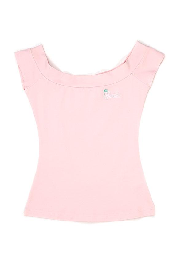 Stitch Shoppe X Barbie™ Palm Tree Embroidered Logo  Dizzy  Fashion Top