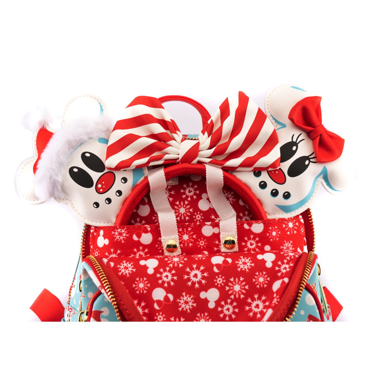 Disney Snowman Mickey and Minnie Mouse Mini Backpack with Ears Headband