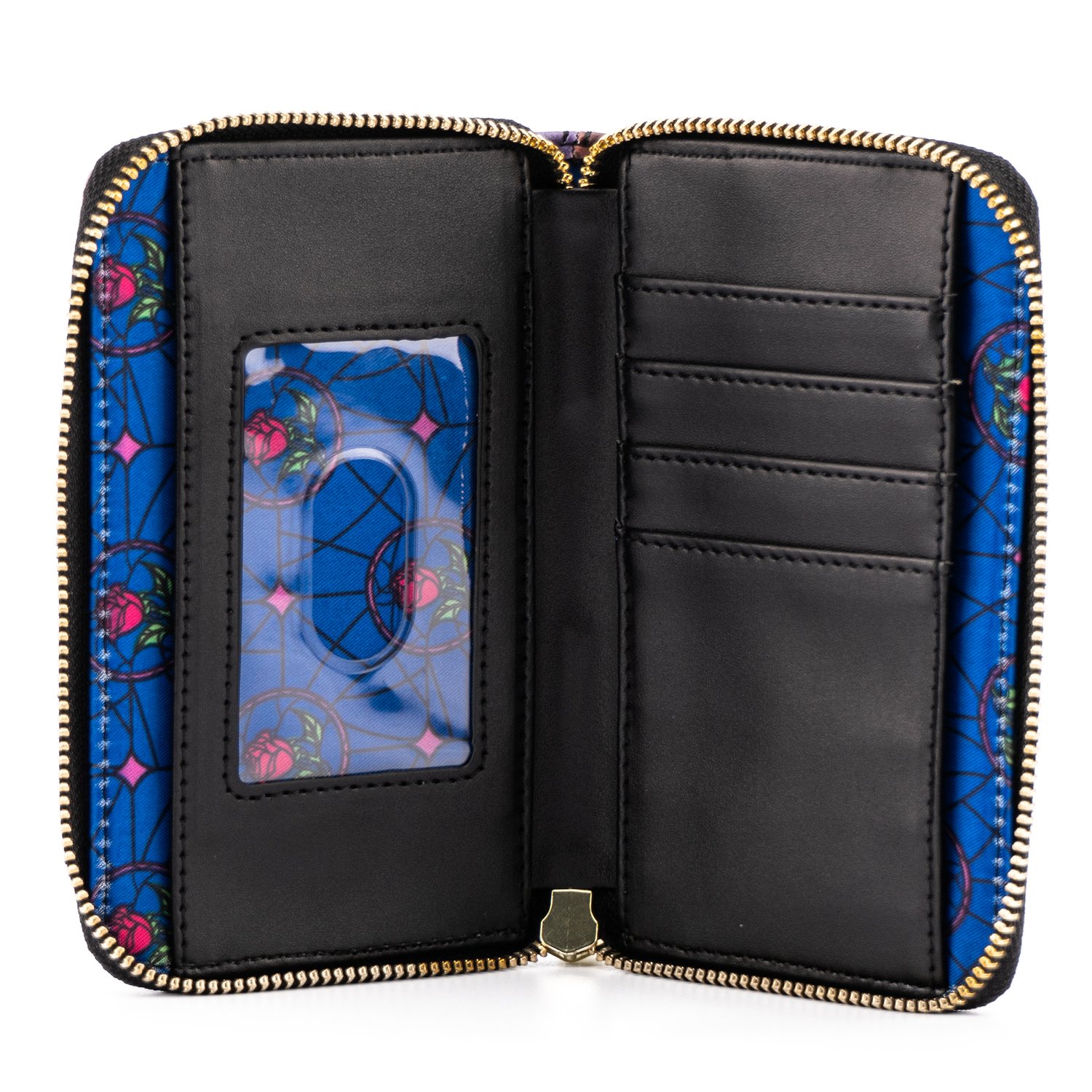 Disney Beauty and the Beast Belle Castle Zip Around Wallet