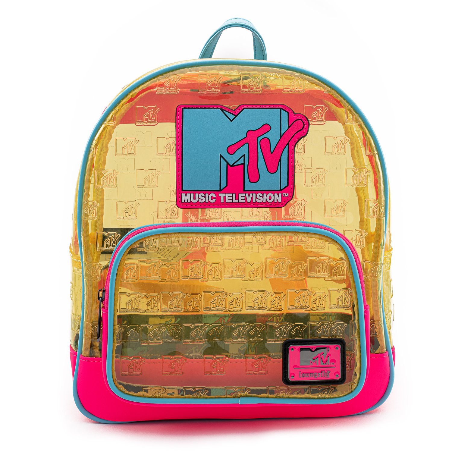 MTV Clear Debossed Logo Mini Backpack
