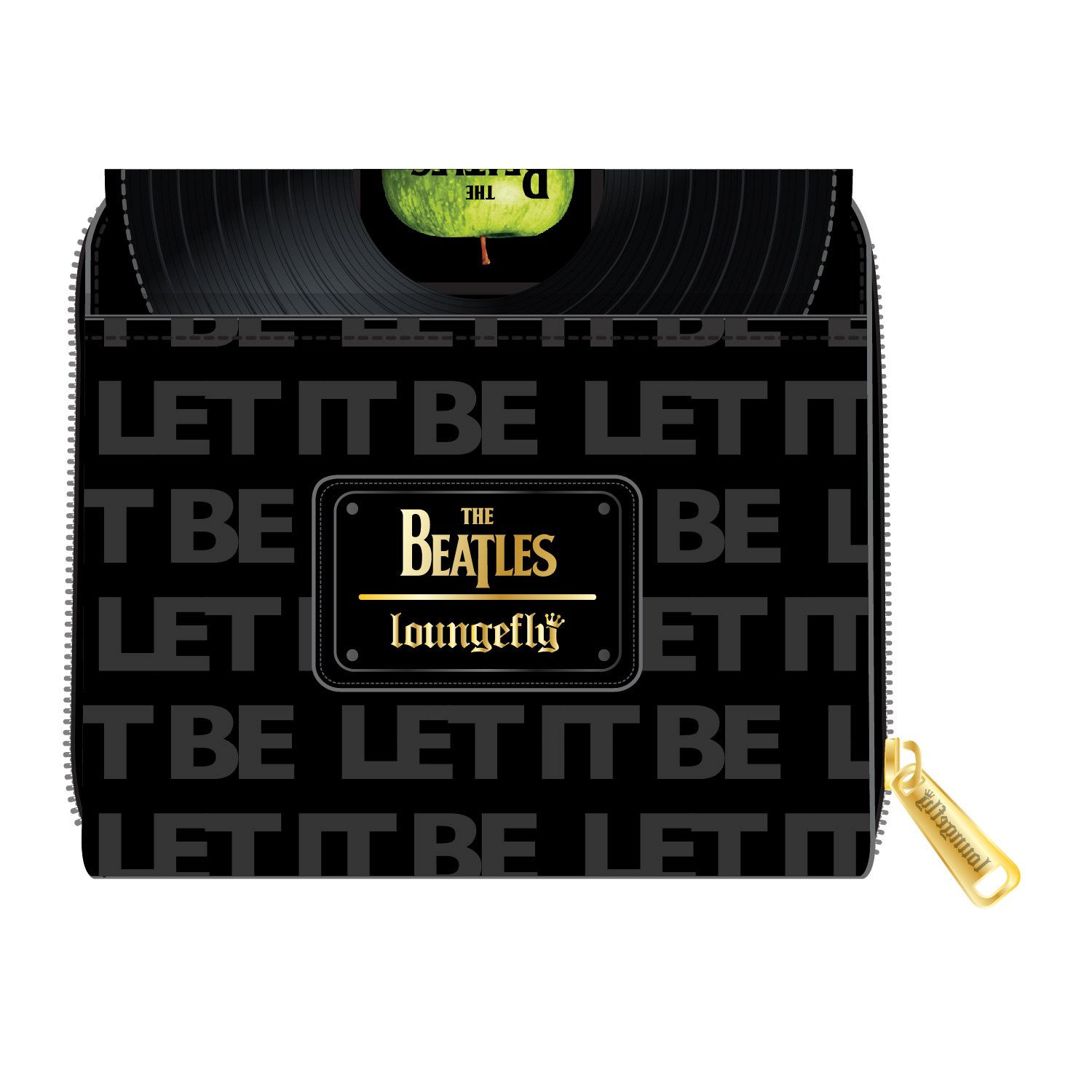 The Beatles Let It Be Vinyl Record Zip Around Wallet
